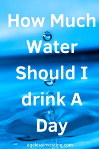 A drop of water creating ripple, headline "How Much Water Should I drink A Day"