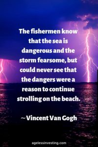 A stormy sea at night, quote 