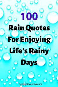 Rain Quotes For Enjoying Life's Rainy Days