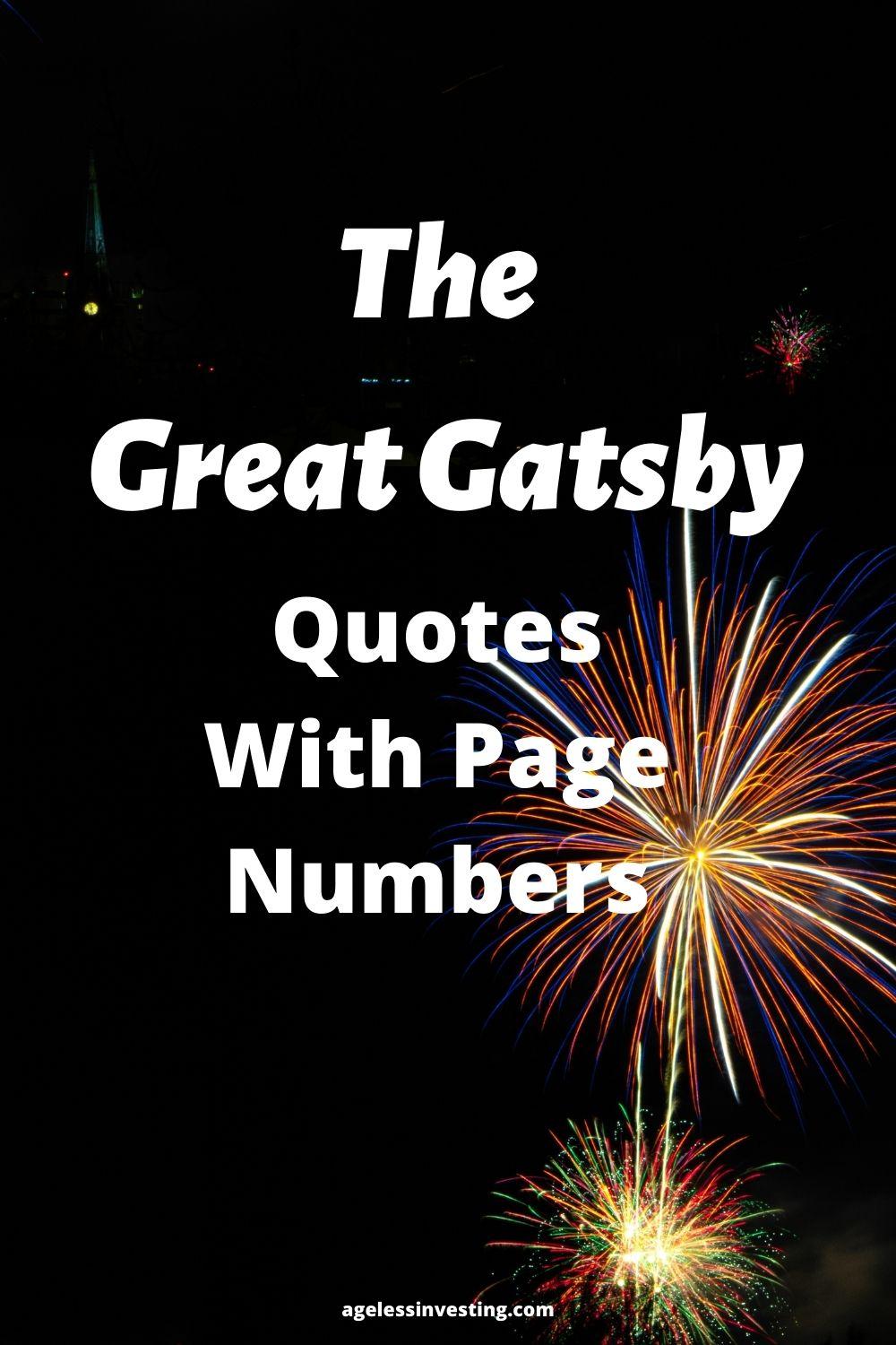 The Great Gatsby Quotes With Page Numbers 