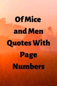 A hazy picture of a farm at dawn or dusk, with the headline: "Of Mice and Men Quotes With Page Numbers"