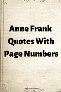 A picture of a blank diary page, with the headline: Anne Frank Quotes With Page Numbers"