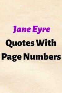 A picture of a blank old paper letter, with the headline: "Jane Eyre Quotes With Page Numbers"