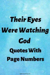 A picture of a light blue starry sky, with the headline: "50 Their Eyes Were Watching God Quotes With Page Numbers"