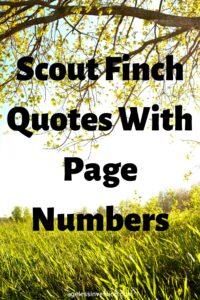 A picture of an oak tree against a white sky, with the headline:"Scout Finch Quotes With Page Numbers"