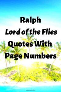 A picture of a small"Ralph Lord of the Flies Quotes With Page Numbers"