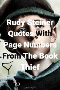 An image of Rudy Steiner from The Book Thief, with the text overlay: "Rudy Steiner Quotes With Page Numbers From The Book Thief"