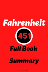 A graphic of an eye against a red background, with the text overlay "Fahrenheit 451 Full Book Summary"