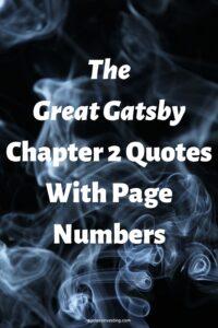 A picture of smoke rising against a black background, with the text overlay: "The Great Gatsby Chapter 2 Quotes With Page Numbers"