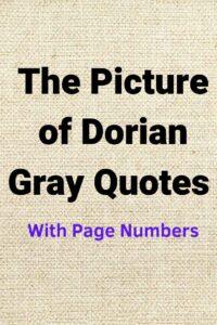 A picture of f a canvas, for painting with the text overlay: "The Picture of Dorian Gray Quotes With Page Numbers"